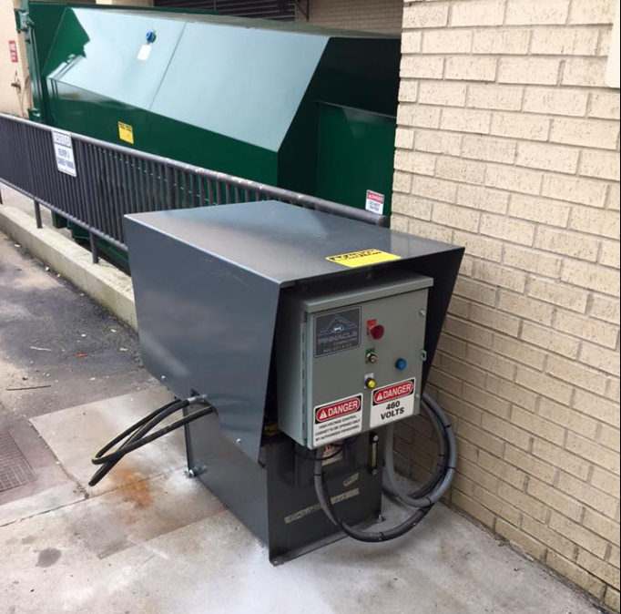 Ryland Environmental compactor power unit installed at customer facility