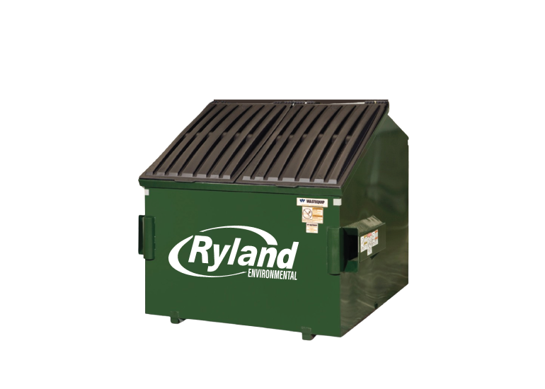 4 Yard Commercial Dumpster with Ryland Environmental branding