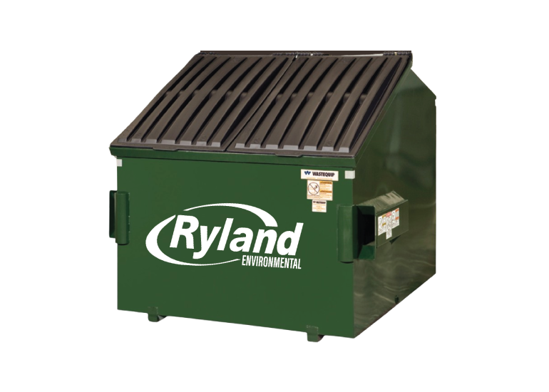 6 Yard Commercial Dumpster with Ryland Environmental branding