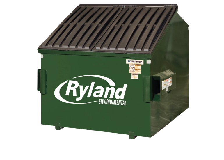8 Yard Commercial Dumpster with Ryland Environmental branding